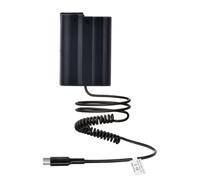 Hisewen EN-EL15/EN-EL15C - Batería falsa con cable adaptador de corriente tipo C para Nikon Nikon VFB12 D7000 D7100 D7200 D7500 D800 D810 D850 Z5 Z6 Z6II Z7 Z7II Z8 II