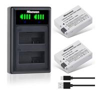 Hisewen LP-E8 - Juego de 2 baterías para Canon EOS 700D, 650D, 600D, 550D, T2i, T3i, T4i, T5i, Kiss X4, Kiss X5, Kiss X6i, Kiss X7i