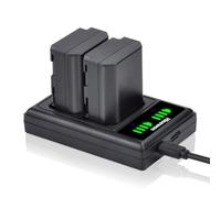 Hisewen NP-FZ100 batería 2 Paquete 2280mAH, Cargador USB Doble Compatible con Sony Alpha A7III, A7RIII, A9, A7R3, A7RIV, A7SIII, A6600, A7C, A9II, cámara FX3.
