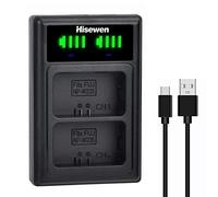 Hisewen NP-W235 - Cargador de batería con indicador LED USB dual para Fujifilm GFX 100II, X-T5, X-H2s, X-H2, GFX 50S II, GFX 100S, X-S20, VG-GFX II, VG-XT4