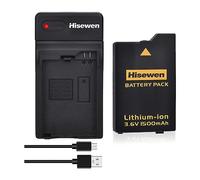 Hisewen PSP-S110 - Batería y cargador para consola Sony PSP3000 / PSP2000, PSP-2001, PSP-3000, PSP-3001, PSP-3002, PSP-3004, PSP Slim, PSP Lite (1500 mAh)