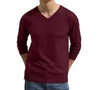 Hisir Camisa casual para hombre, camiseta sencilla y sin complicaciones, muestra tu espíritu heroico, 5506 Wine Red, L