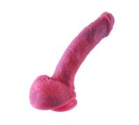 Hismith Consolador de silicona curvado de 9.7 pulgadas, sistema KlicLok extraíble, serie Fantasy