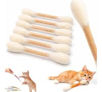 Hisopos de algodón para gatos con hierba gatera, paquete de 6 palitos masticables gigantes para gatos de interior, palitos de juguete interactivos de fieltro, juguete masticable para gatos adultos