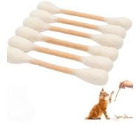 Hisopos De Algodón para Gatos con Hierba Gatera, Paquete De 6 Palitos Masticables Gigantes Suaves para Gatos De Interior, Lindos Juguetes Interactivos para Aburrimiento, Ejercicio Y Juego(White)