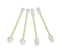 Hisopos de Maquillaje Reutilizables de Silicona Bastoncillos de Algodón de Doble Punta para Orejas bebé Belleza Cosmética Amarillo