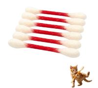 Hisopos gigantes de algodón para gatos con hierba gatera, colorido juguete gigante Q-Tip Kicker para gatos, alivia la ansiedad y el aburrimiento, accesorios de juego para gatos (rojo)