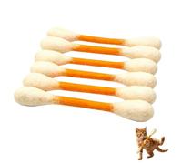 Hisopos gigantes de algodón para gatos con hierba gatera, colorido juguete gigante Q-Tip Kicker para gatos, alivia la ansiedad y el aburrimiento, accesorios de juego para gatos (naranja)