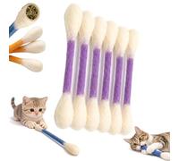 Hisopos gigantes de algodón para gatos con hierba gatera, paquete de 6 palitos masticables grandes para gatos de interior, aburrimiento, palos de juguete interactivos de fieltro, bonito ejercicio de
