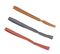 Hispania Colors PACK DE 3 PULSERAS DE TELA BANDERA DE ESPAÑA - Talla única ajustable (Beige, rosa y celeste)