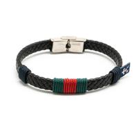 Hispania Colors - Pulsera Menorca II Cordón Rojo y Verde - Diseño Náutico con Nudo - Ajustable - Cierre Inox - Hecha en España - Talla L