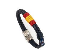 Hispania Colors Pulsera Nautilus España - REGALO PULSERA BANDERA DE ESPAÑA (Azul marino, 18)
