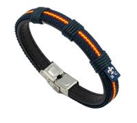 Hispania Colors PULSERA WAKE UP AZUL MARINO - REGALO PULSERA DE ESPAÑA (MEDIANA - Muñeca de 17,5 a 18,5 cm.)