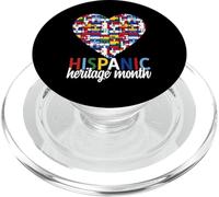 Hispanic Heritage Month All Countries Flags Heart Men Women PopSockets PopGrip para MagSafe