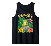 Hispanic Heritage Month Coqui Frog Puerto Rico Boricua Taino Camiseta sin Mangas