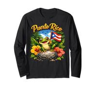 Hispanic Heritage Month Coqui Frog Puerto Rico Boricua Taino Manga Larga