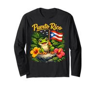 Hispanic Heritage Month Coqui Frog Puerto Rico Boricua Taino Manga Larga