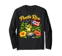 Hispanic Heritage Month Coqui Frog Puerto Rico Boricua Taino Manga Larga