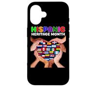 Hispanic Heritage Month Todos los Países Corazón Manos Carcasa para iPhone 16