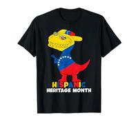 Hispanic Heritage Month Venezuela Flag Kids Boys Girls T-Rex Camiseta