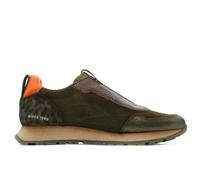 Hispanitas - Zapatilla Sneakers Deportiva,de Piel,Ante,Nobuk,Serraje,Casual,Plantilla Extraible,Animal Print para: Mujer Color: Army Talla:39