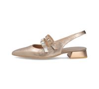 Hispanitas - CHV243462 Antico - Zapato Destalonado de Piel, con tacón bajo y Ancho, Hebilla, Suela de Goma, para: Mujer Color: Antico Talla:38