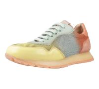 Hispanitas - Zapatos Sneakers de Piel con Cordones,Suela de Goma,Rejilla,Calado,Deportivo Casual,Nobuk,Ante, para: Mujer Color: Coral Talla:37