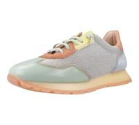 HISPANITAS - Zapatos Sneakers de Piel con cordón elástico,Suela de Goma,Rejilla,Calado,Ante, para: Mujer Color: Celeste Talla:39