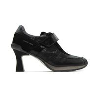Hispanitas HI254350 Zapato deportivo abotinado de tacón ancho,cierre con tira adhesiba,suela de goma,casual,piel y tela para señora