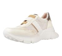 Hispanitas - HV243314 Dessert - Zapato Deportivo Calado con cuña, de Piel y Malla, sin Cordones, Suela de Goma, para: Mujer Color: Dessert Talla:38