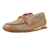 Hispanitas Zapato mocasín náutico de piel con cordones suela goma blanca casual Mujer Dessert 37