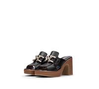 Hispanitas Sandalia Mule Africa Negro para Mujer