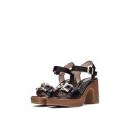 Hispanitas Sandalia Tacon Africa Negro para Mujer