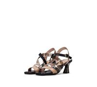 Hispanitas Sandalia Tacon Greta Negro Camel para Mujer