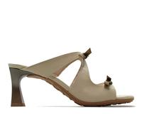 Hispanitas - Sandalias,zueco elegante con tacón,de piel,tiras y lazos,color liso para: Mujer color: BUTTER talla:39