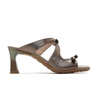 Hispanitas - Sandalias,zueco elegante con tacón,de piel,tiras y lazos,color liso para: Mujer color: TAUPE talla:38