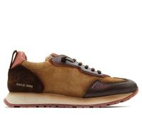 Hispanitas - Zapatilla Sneakers Deportiva,de Piel,Casual,Plantilla Extraible,cordón elástico y de Tela para: Mujer Color: Avellana Talla:38