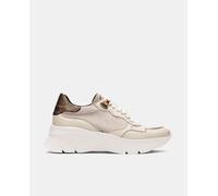 Hispanitas Zapatillas de mujer en piel. Blanco Hueso 38