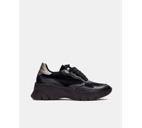 Hispanitas Zapatillas de mujer en piel. Negro 37