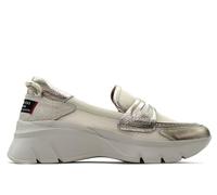 Hispanitas - Zapato mocasín,de Piel,náutico Adornado,Antifaz,sin Cordones,Suela Blanca de Goma,Calado,Rejilla para: Mujer Color: Cava Talla:38