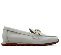 Hispanitas - Zapato mocasín de Piel,náutico con la Suela Blanca de Goma,Casual,Sencillo,Color Liso,Tiene Adorno para: Mujer Color: Panna Talla:41