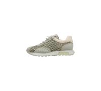 Hispanitas - Zapatos Deportivos,Sneakers de Piel con cordón elástico,de cuña,Suela de Goma,Rejilla,Calado para: Mujer Color: Alga Talla:40