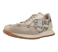 Hispanitas - Zapatos Sneakers de Piel con Cordones,Suela de Goma,Rejilla,Calado,Deportivo Casual, para: Mujer Color: Panna Talla:37