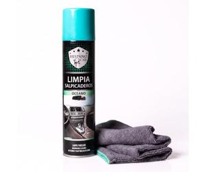HISPANO CAR Limpia Salpicaderos Efecto Mate Aroma Océano | Limpiador Interior para Salpicadero, Puertas, Consola y Molduras | Incluye Bayeta de Microfibra | 400 ml | Fabricado en España