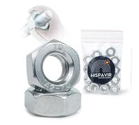HISPAVIR® | Tuercas Hexagonales M5 DIN 934 Acero Inoxidable A2 | Pack 50 Unidades | Llave de 8 mm | Rosca Métrica Estándar 0,80 mm | Alta Resistencia y Anticorrosión | Bricolaje y Profesional.