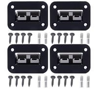 HISports 4 piezas 120 A marco de montaje empotrado con cubierta, compatible con conectores Anderson, incluye para autocaravana, caravana, motocicleta, barco, sistemas solares