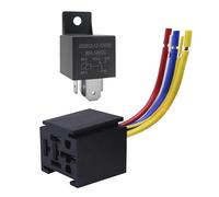 HISports Relé de coche de 12 V con cables - 12 V 80 A 5 pines JD2912-1Z-12VDC Heavy Duty Relé de relé de protección Power Moto SPDT interruptor de coche ventilador eléctrico bocina relé del motor con