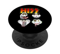 Hiss Funny Snake Lover Rock and Roll Band Gift Idea - Cinta para Regalo PopSockets PopGrip Adhesivo