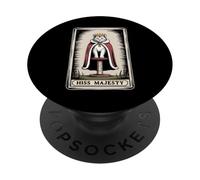 Hiss Majesty Tarot Card Mystic Cat Rascador Post Árbol Gato PopSockets PopGrip Adhesivo