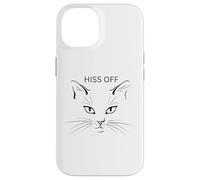 Hiss Off Cat Divertidos Gatos sarcásticos Amantes de los Gatos. Carcasa para iPhone 14